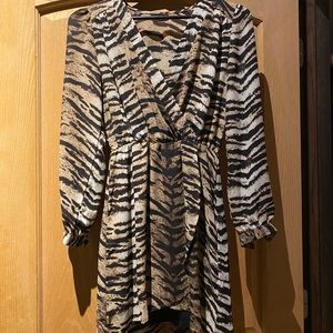 Venus tiger print wrap dress